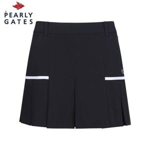 [파리게이츠] 여성 배색 라인 플리츠 믹스 큐롯 쇼츠