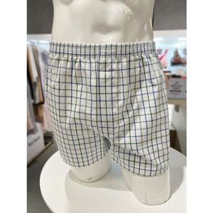 [바바라] AMT4402T 아이보리 체크 아사면 남성 트렁크팬티