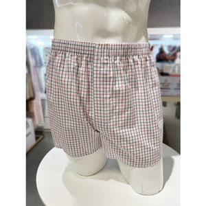 [바바라] AMT4406T 블루레드 잔체크 아사면 남성 트렁크팬티