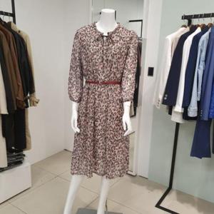 아니베에프 세이브존01 목선샤링 게더스커트 벨티드원피스 A38WOP520