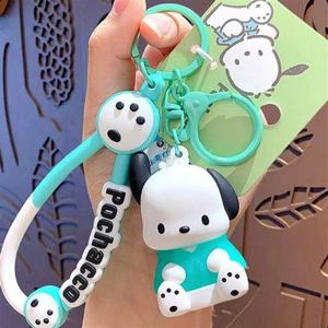 산리오 포차코 라이트 피규어 키링-스카이