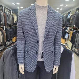 런던포그 HL01 울네이비체크자켓 LOWJA787