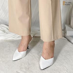 [멜팅브라운] 여자 봄 구두 여성 스틸레토 뮬 힐 7cm K031