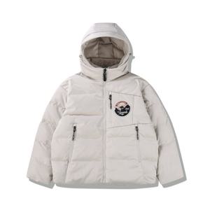 [지프] 와펜 패치 후드 카키 다운 자켓 점퍼 JP4JPU411