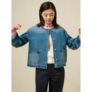 [빈폴레이디스] 코튼 데님 트러커 재킷 블루 (BF5239C03P)