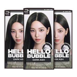 미쟝센 올뉴 헬로버블 염색약 5A 다크애쉬 3개팩