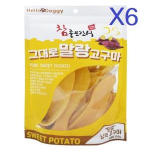 건조간식 말랑고구마 250g (1박스/넙적 6개)