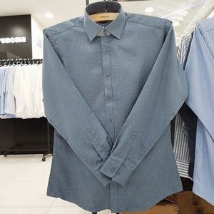 [레노마셔츠]슬림핏/구김성 적은/트윌 핀 체크/ 긴소매 셔츠 RNF