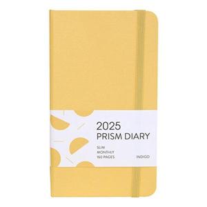[인디고] 2025 프리즘 슬림 먼슬리 다이어리 (날짜형, 수첩형, 월간)   밀키옐로우