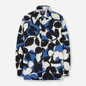 [예작(셔츠)]여름 긴소매 일반핏 구김없는 프린트 YJESUA572-BL