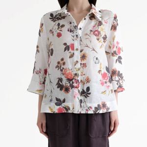 [비꼴리끄]린넨 프린트 셔츠 블라우스 B252WB2040