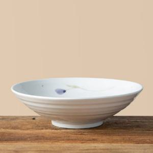 이천도자기 청꽃고백자 샐러드볼 23cm 그릇 식기 백자접시 한정식접시 스쿠프접시 스쿱접시 주물럭볼 도자