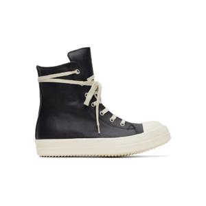 릭오웬스 스니커즈 블랙 할리우드 가죽 스니커즈 251232M236069