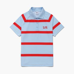 [르꼬끄골프] 여성 요꼬에리 스트라이프 반팔 티셔츠 (GQ222LTS42)