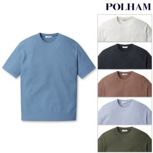 [폴햄]남성 라운드넥 원더쿨 반팔 니트(PHF2ER1020)