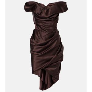 비비안웨스트우드 Nova Cora 어시메트릭 새틴 미니드레스 P01002904