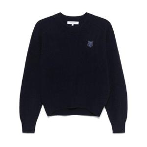 26 SS Maison Kitsune 볼드 폭스 헤드 패치 스웨터 LW00814KT1093 TP432029820