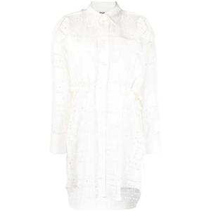 26 SS 엠에스지엠 브로드리 앙글레즈 컷아웃 셔츠 드레스 3441MDA02237106 TP432159022