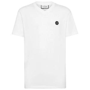 26 SS 필립플레인 고딕 플레인 프린트 V넥 티셔츠 FADCMTK7609PJY002N TP432380628