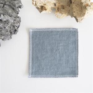 아트박스/메이메이 린넨 오버스티치 티코스터(스카이)