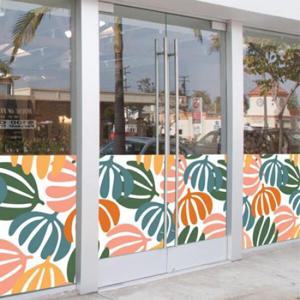 아트박스/꾸밈 am072-무테나뭇잎패턴_불투명유리시트지