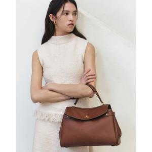 [헤지스ACC][아카이브H] 베리 클래식 브라운 소가죽 사첼백 HIBA5E168W2