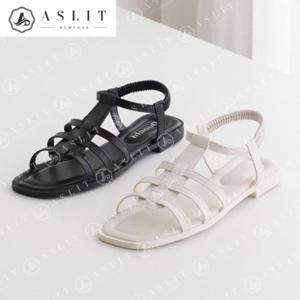 [애슬릿] 여성 얇은 삼선 스트랩 T 밴드 여름 샌들 1.5cm