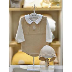 아가방 세이브존02 베이지 니트바디수트(모자) 02s527903