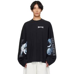 베트멍 티셔츠 블랙 크레이들 오브 필스 데케이드 컷업 티셔츠 252669M213008