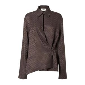 펜디 실크 FF 자카드 크로스오버 셔츠 FS8287 AUQG F1T6H