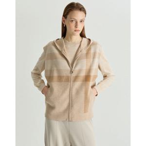 닥스 여성 25FW 베이지 후드 울 니트베스트 DLSW5DE93I2
