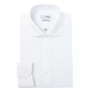 [에스티듀퐁(셔츠)]화이트 와이드카라 솔리드 슬림핏 긴소매 셔츠 SE5FM22LS755SWH