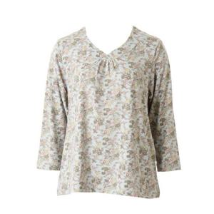비너스  여성 가을 겨울 입기 좋은 잔꽃나염 상의 홈웨어(VEV3957W)