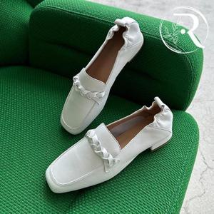 [디자이어로즈] 뒷밴딩 소가죽 여성로퍼 3cm 가을구두