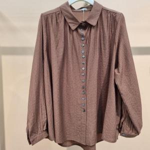 Destijl HC34 부드러운느낌 줄줄이단추 팔.품넉넉한 루즈핏 가을 블라우스셔츠 D2533bl11