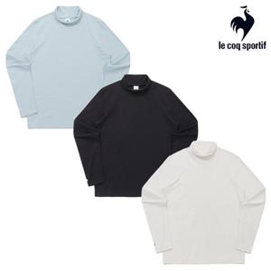 [르꼬끄] 남녀공용 에센셜 레귤러 피치기모 목폴라 긴팔 티셔츠 QQ423LRLO1