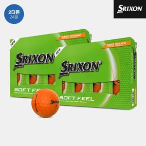 [2더즌 24알]던롭코리아 정품 스릭슨 소프트 필 14 브라이트 골프볼[남여공용][오렌지][2피스]
