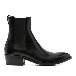 톰포드 버니시드 가죽 라운드 토 첼시 부츠 J1574LCL497N 1N001