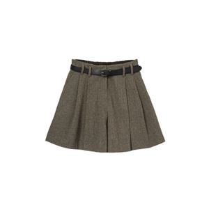 [올리브데올리브] OW5WLA37 턱장식 뒷밴딩 울 숏팬츠