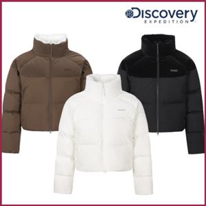 디스커버리 (DWDJ95056) 여성 올리브 크롭 글로우 다운 숏패딩