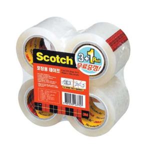 3M 스카치 포장용테이프 132R(3+1) 투명/48x20m 박스(16개입)