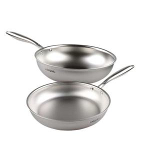 키친아트 유니크 316스텐 무연마 팬 2종(28+28궁)