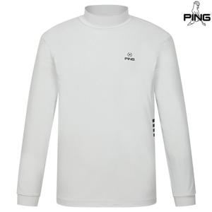 [핑골프][양말증정]남성 소재 믹스 반목 긴팔 이너 티셔츠 111E3TI204_GY