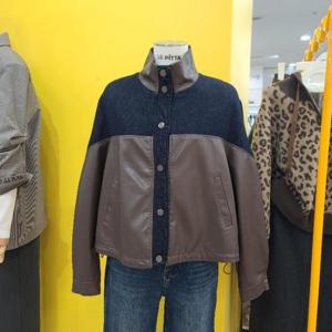 르피타 DP01 청배색 레더점퍼 L254BLJA05