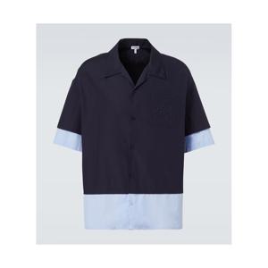 로에베 Anagram 코튼 포플린 볼링 셔츠 P01063151