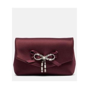 지미추 Soft Bow 미니 임벨리시드 새틴 클러치 P01103915