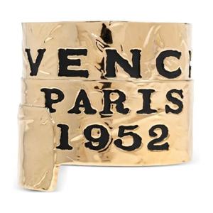 지방시 테이프 텍스처 메탈 커프스 팔찌 BF20J3F003 966