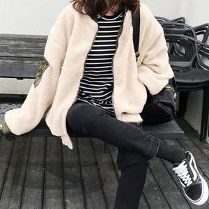 야상 양면자켓 여성후리스점퍼 뽀글이 플리스