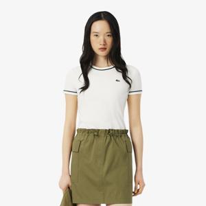 [라코스테공식] 여성 슬림핏 파이핑 디테일 티셔츠 TF5289-55N FMB