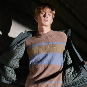 피에르가르뎅 HC20 컬러 블렁킹 하프 터틀 니트 PQKR3302 PQKR3302